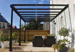 Lean to Glass Roof image from Canopies.ie